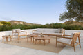 Jack Outdoor Sofa | Teak | Off White Fabric | 3+ Seater