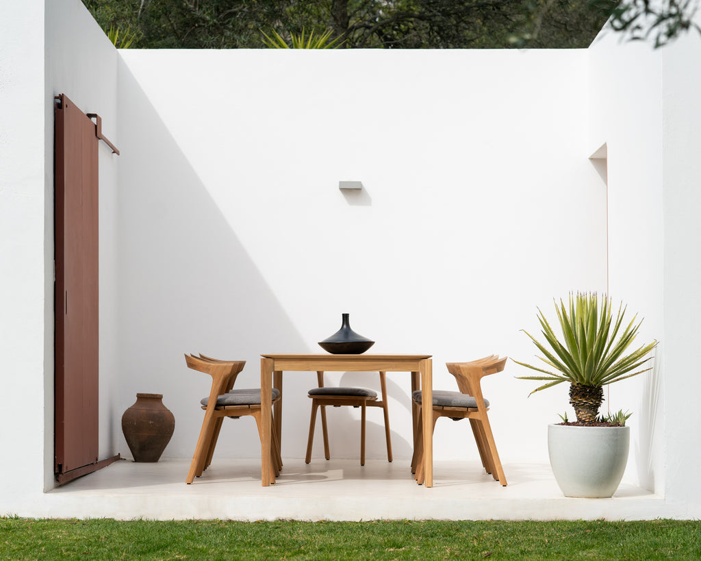 Bok Outdoor Dining Chair | Teak | Mocha Fabric