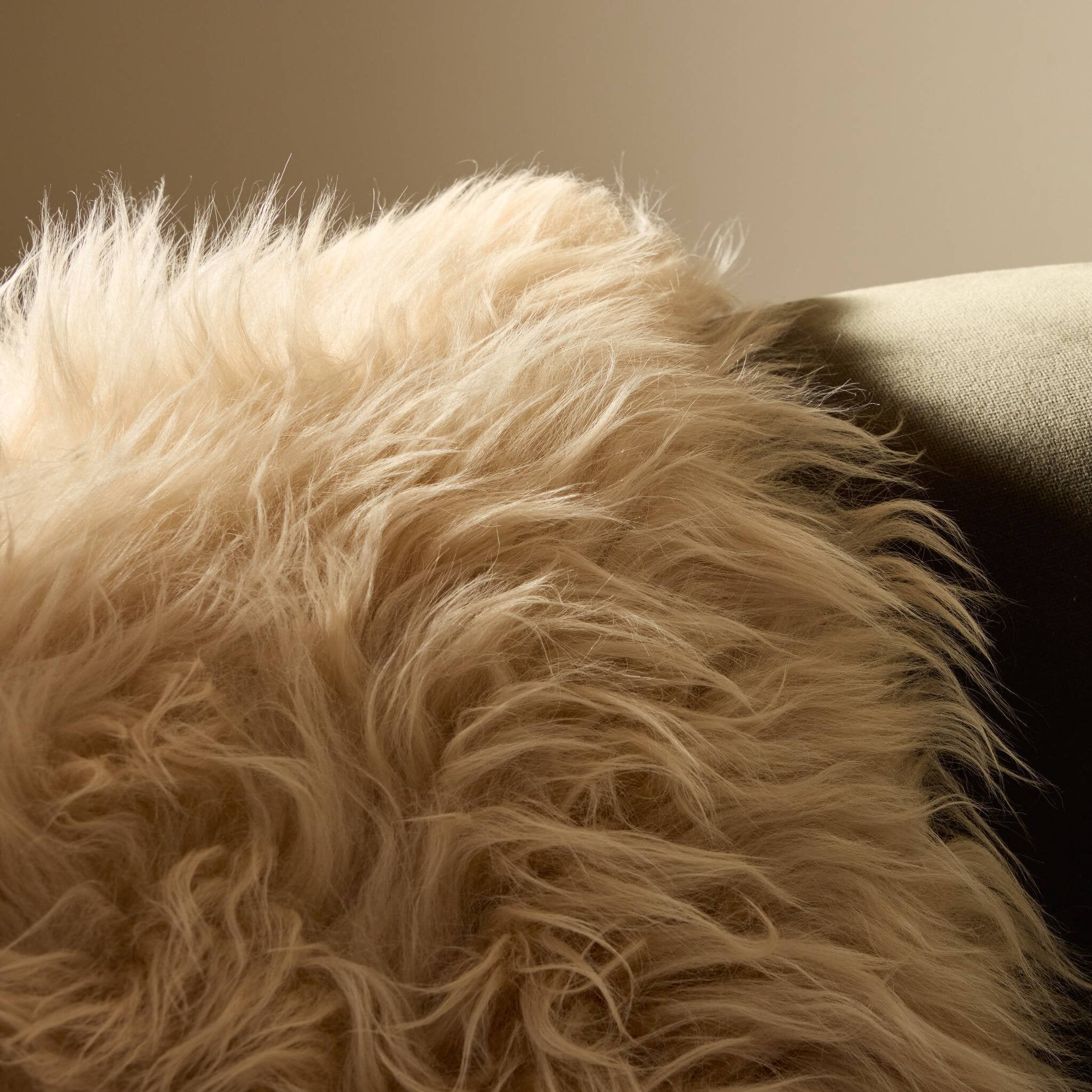 Lalo Lambskin Throw - Beige Lambskin