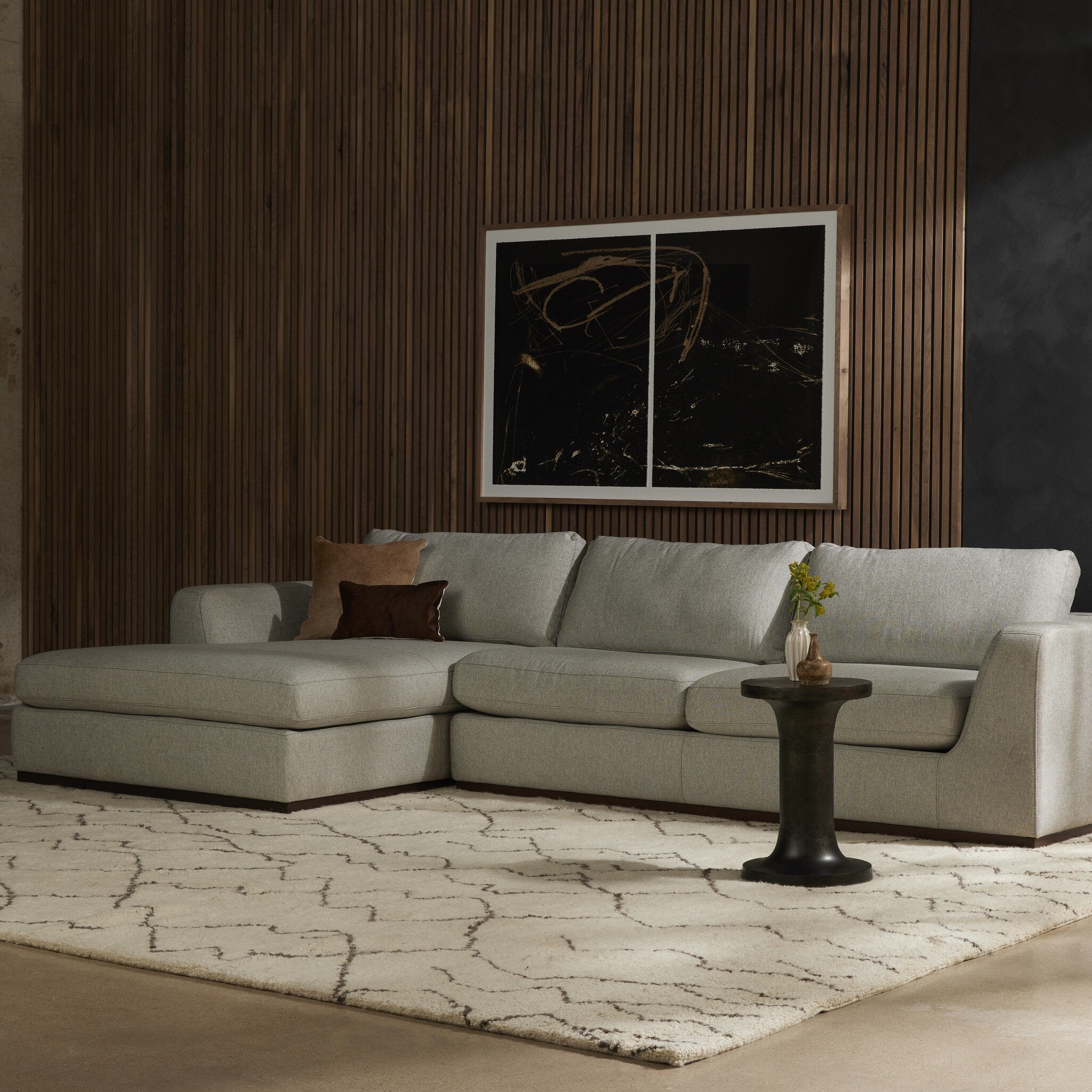 Colt 2-Piece Sectional - Aldred Silver | LAF
