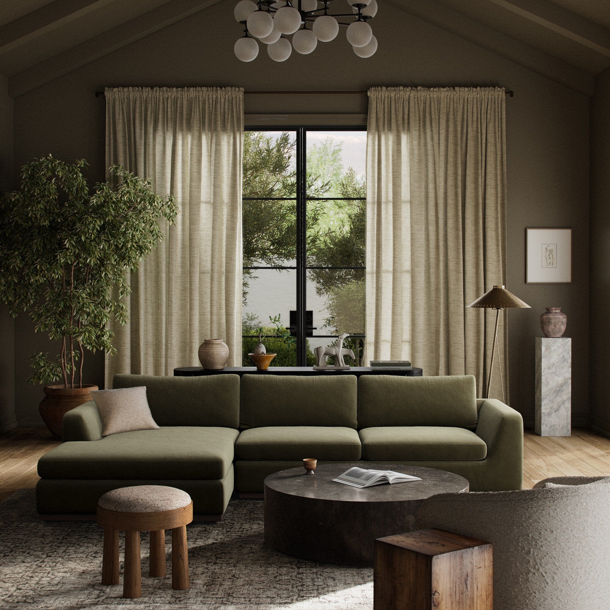 Colt 2-Piece Sectional - Surrey Olive | LAF