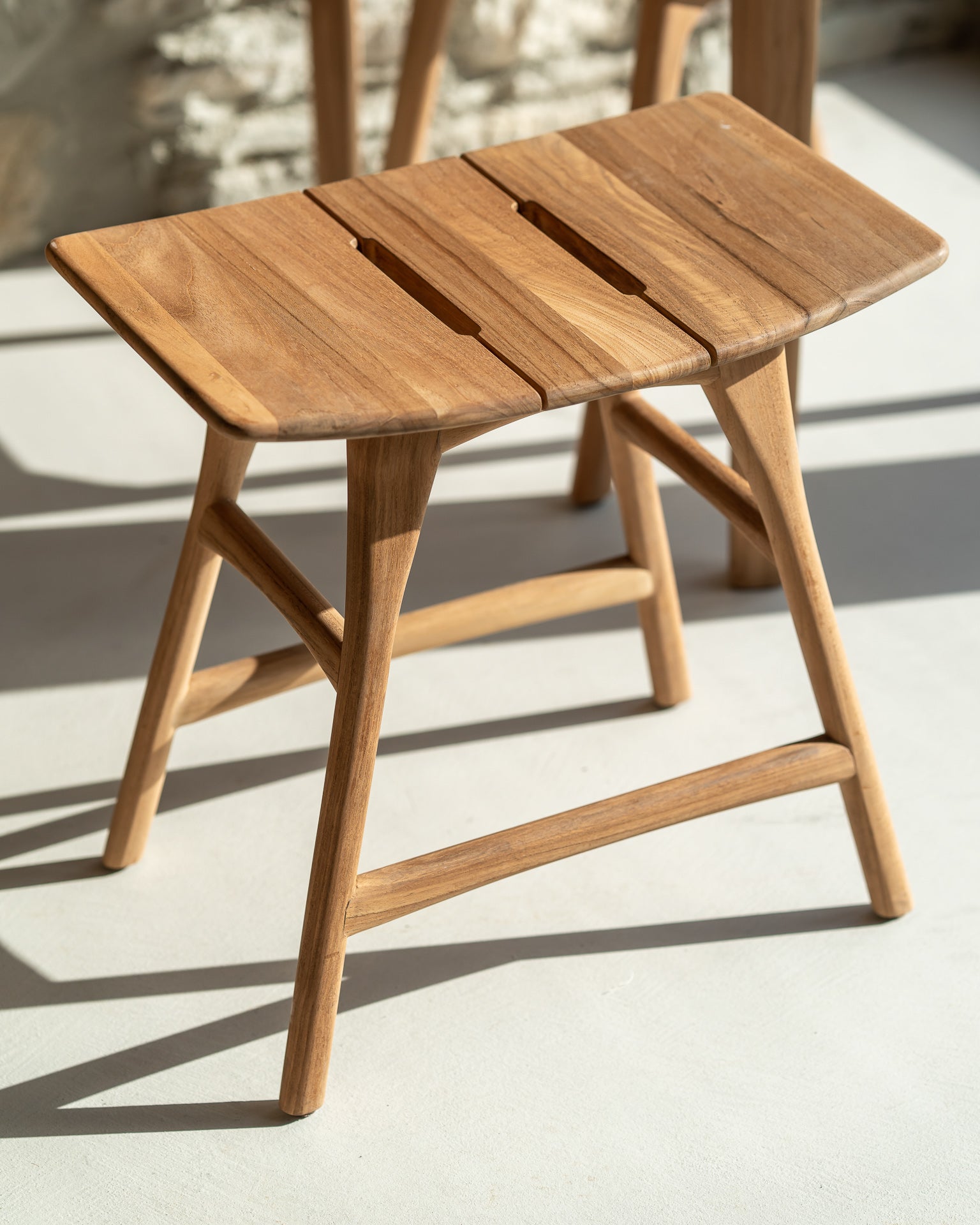 Osso Outdoor Stool Frame | Teak