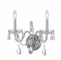 Traditional Crystal 15'' Swarovski Spectra Crystal Polished Chrome Sconce