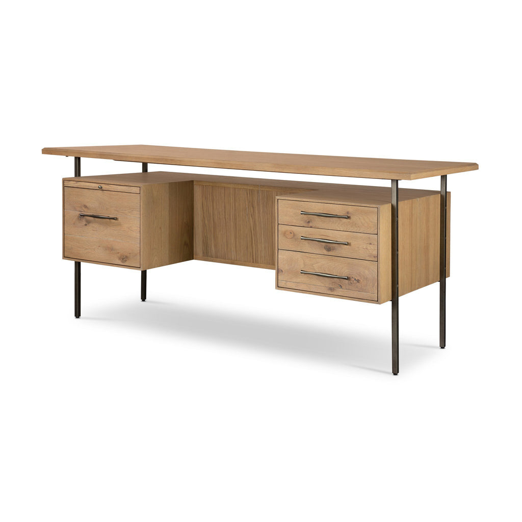 Lauren Desk - Natural Resawn Oak