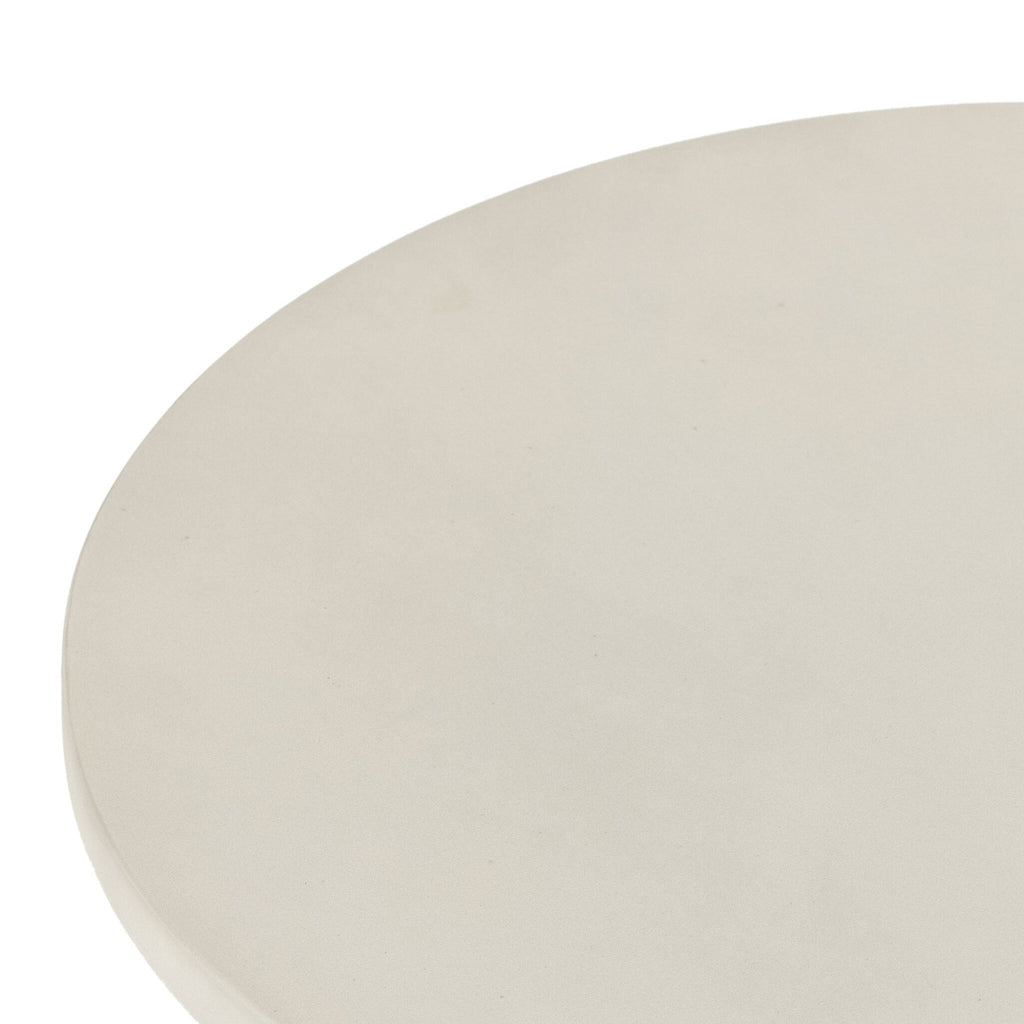 Bowman Outdoor End Table - White Concrete