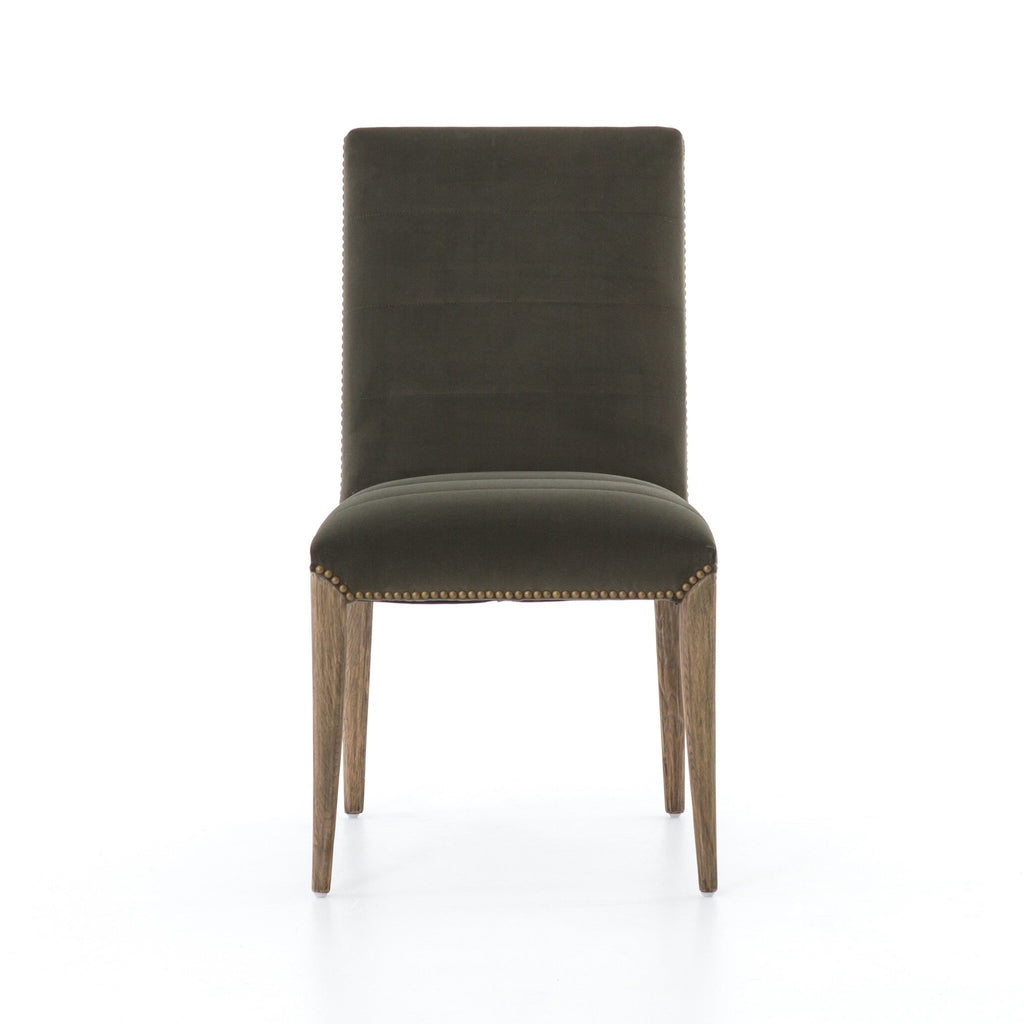 Nate Dining Chair - Modern Velvet Loden