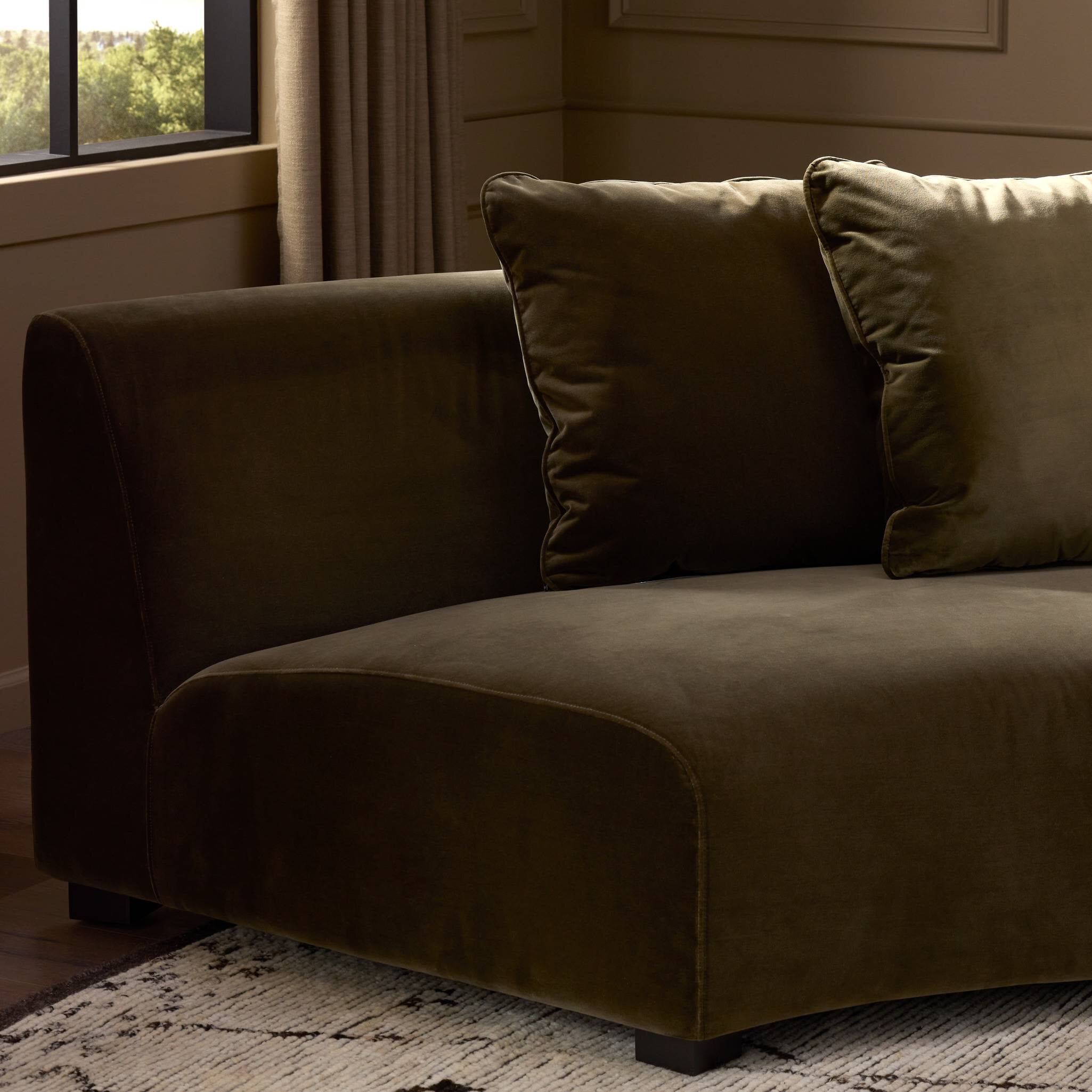 Liam Sectional - Surrey Olive