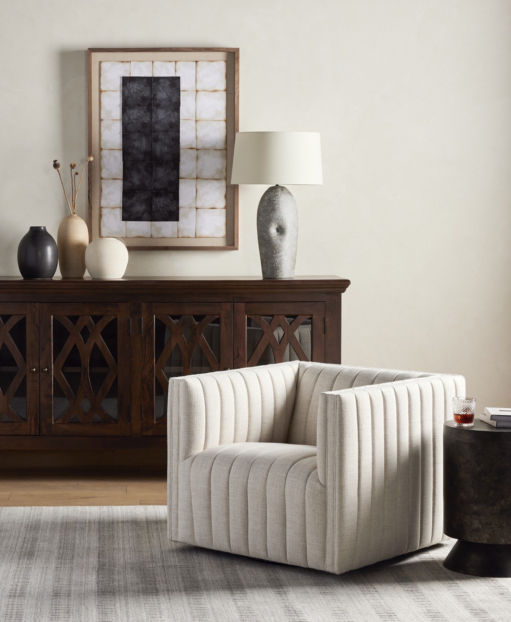 Augustine Swivel Chair - Dover Crescent