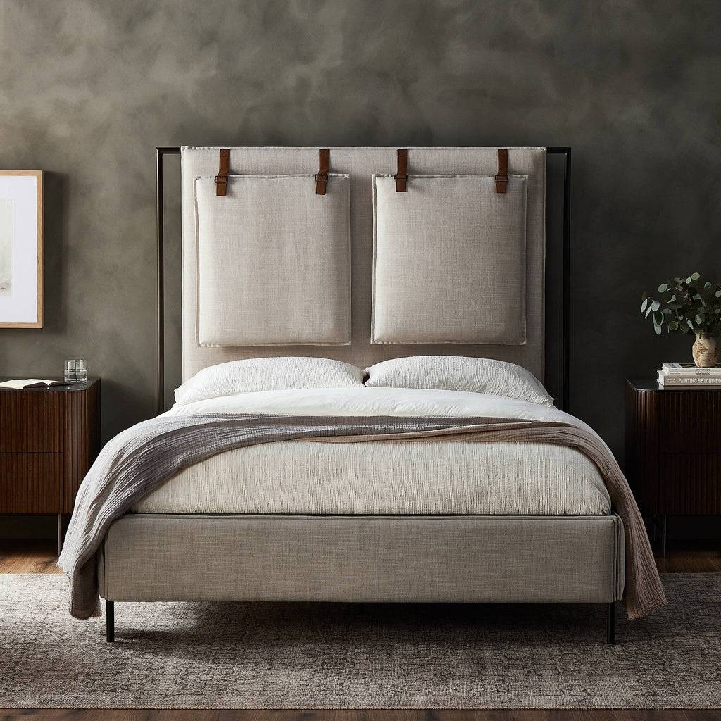 Leigh Upholstered Bed - Hockney Ivory | King