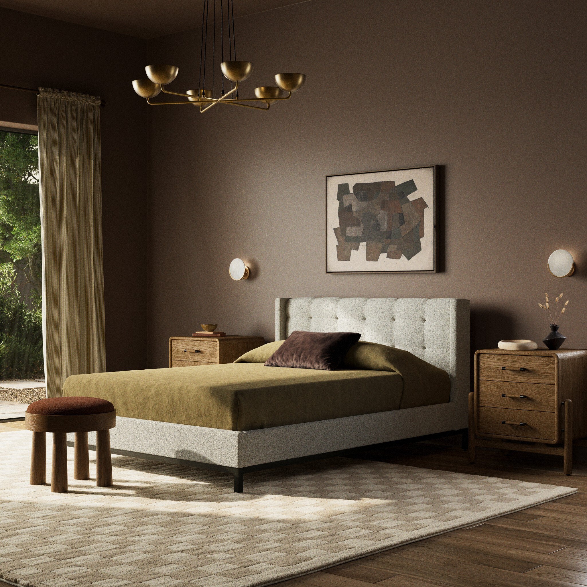 Newhall Bed - Plushtone Linen | Queen