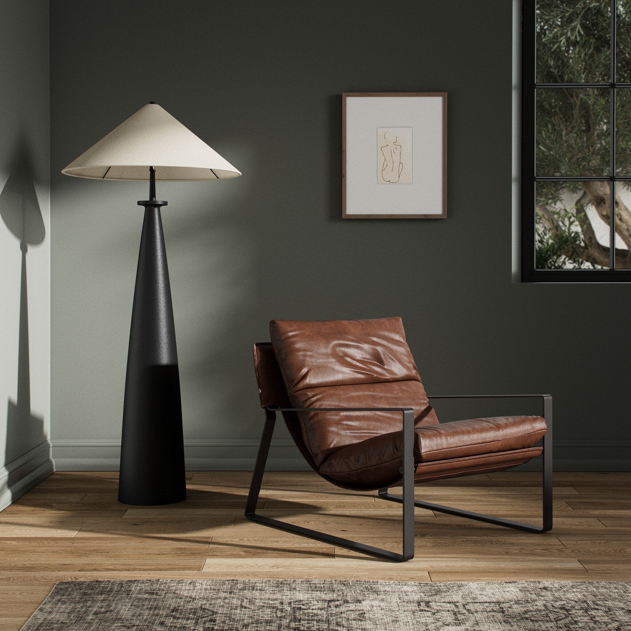 Emmett Sling Chair - Dakota Tobacco