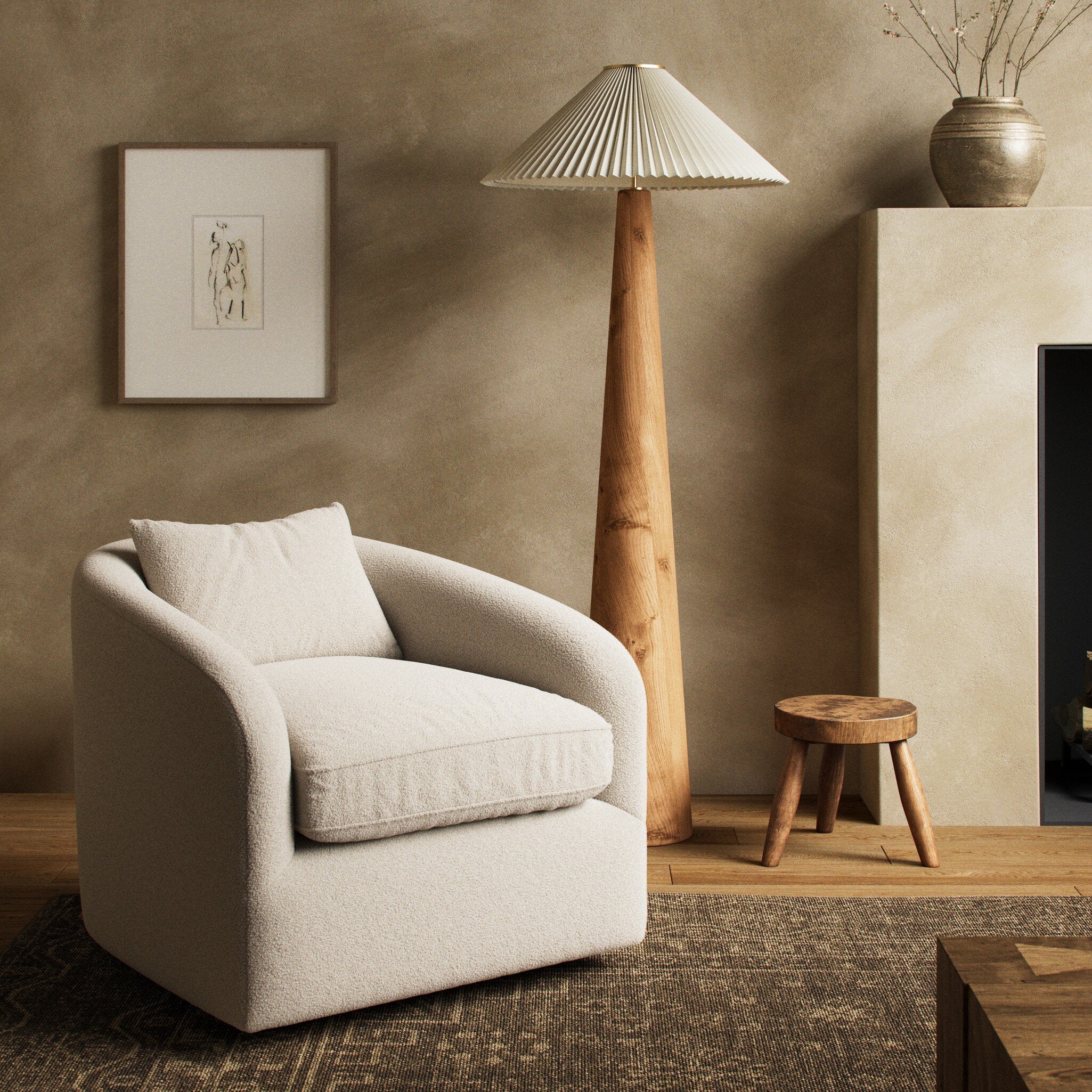 Topanga Swivel Chair - Knoll Natural