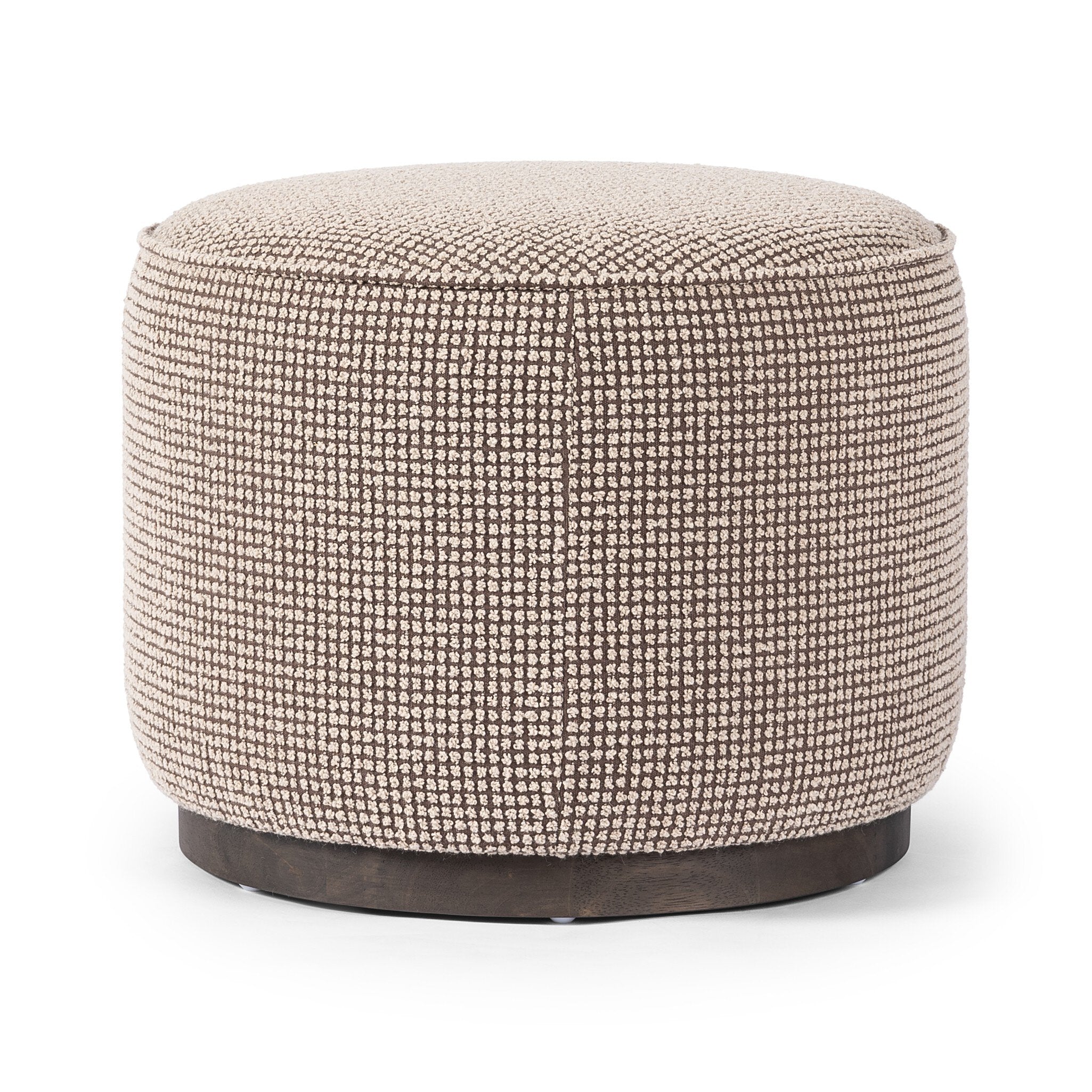 Sinclair Round Ottoman - Barrow Taupe