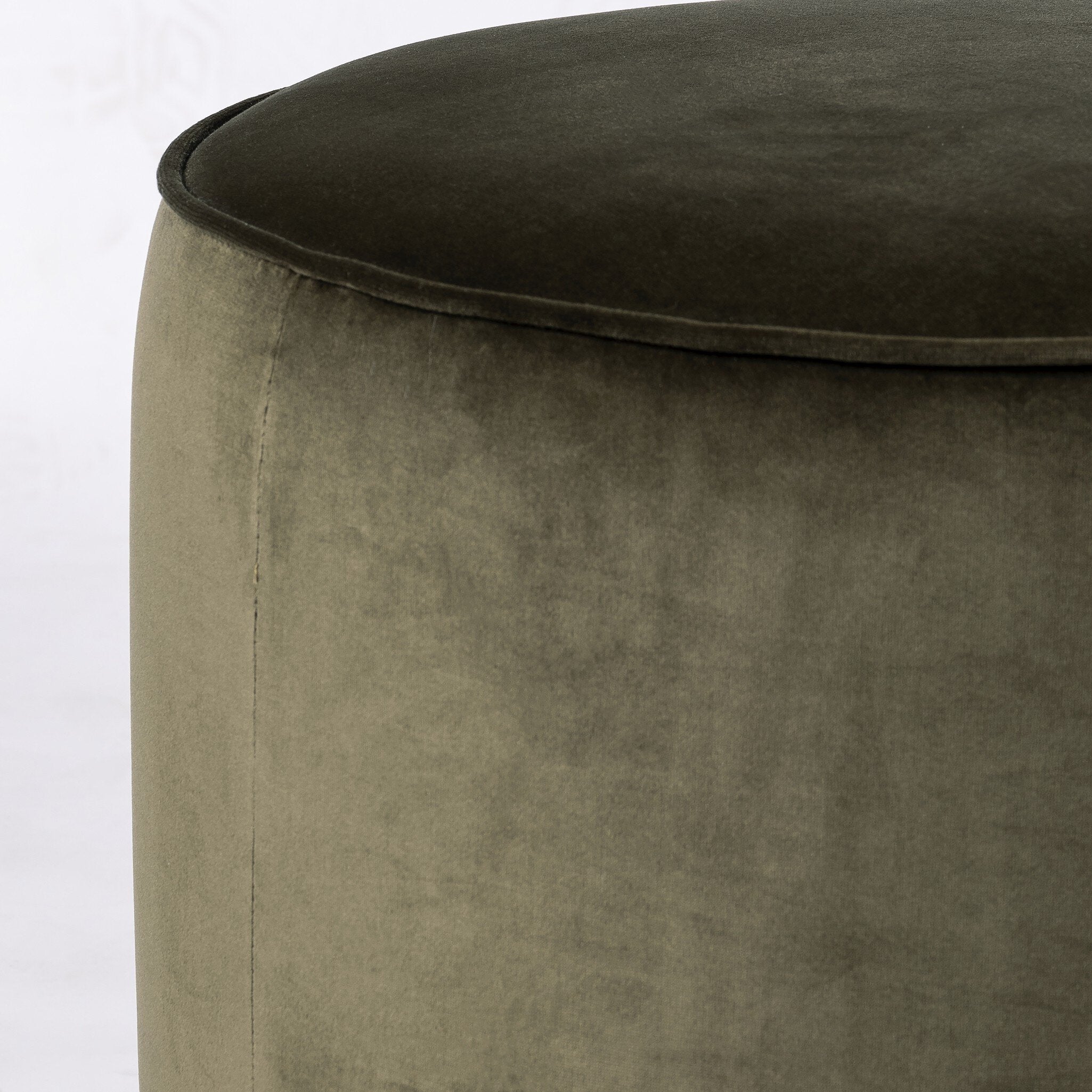 Sinclair Round Ottoman - Surrey Olive