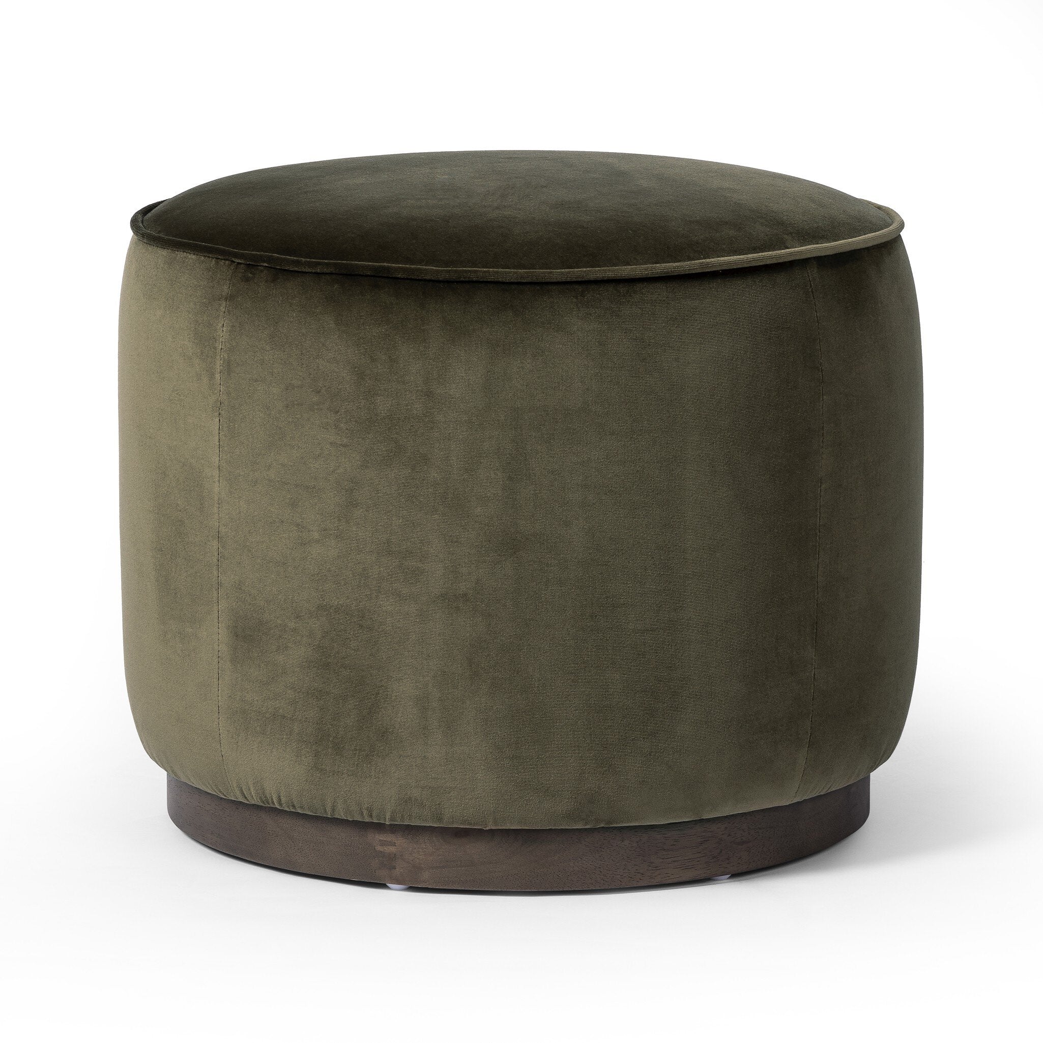 Sinclair Round Ottoman - Surrey Olive