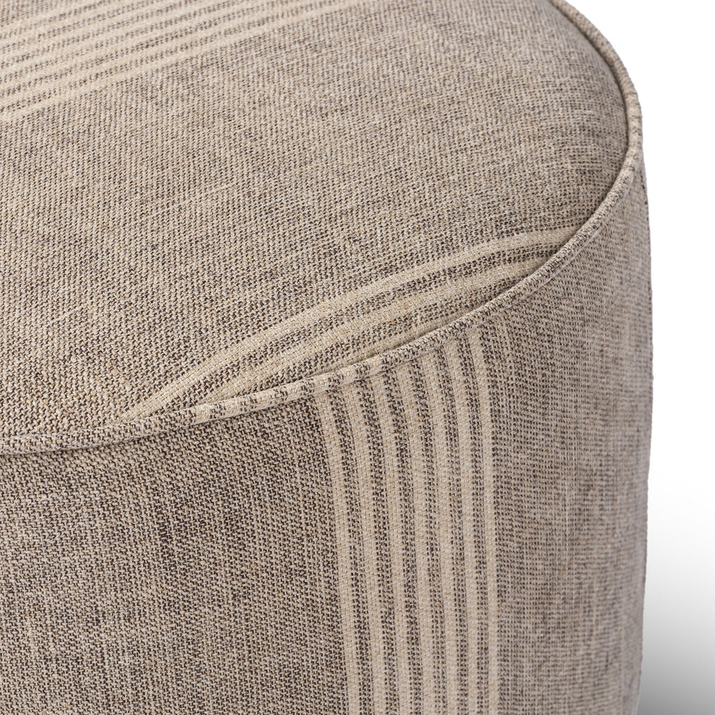 Sinclair Round Ottoman - Manchester Flint