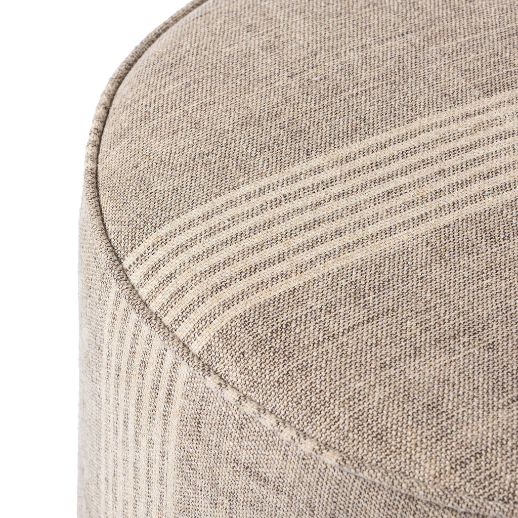 Sinclair Round Ottoman - Manchester Flint