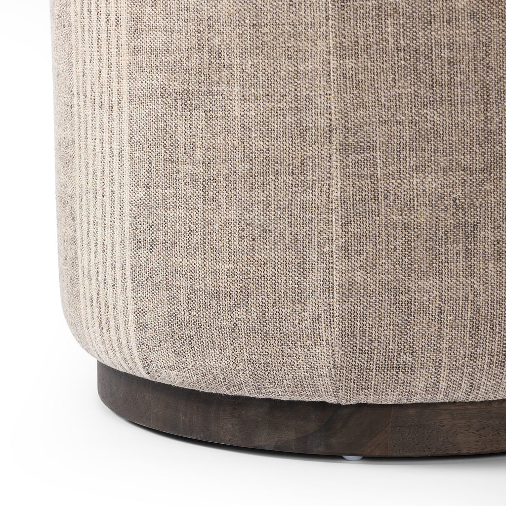 Sinclair Round Ottoman - Manchester Flint