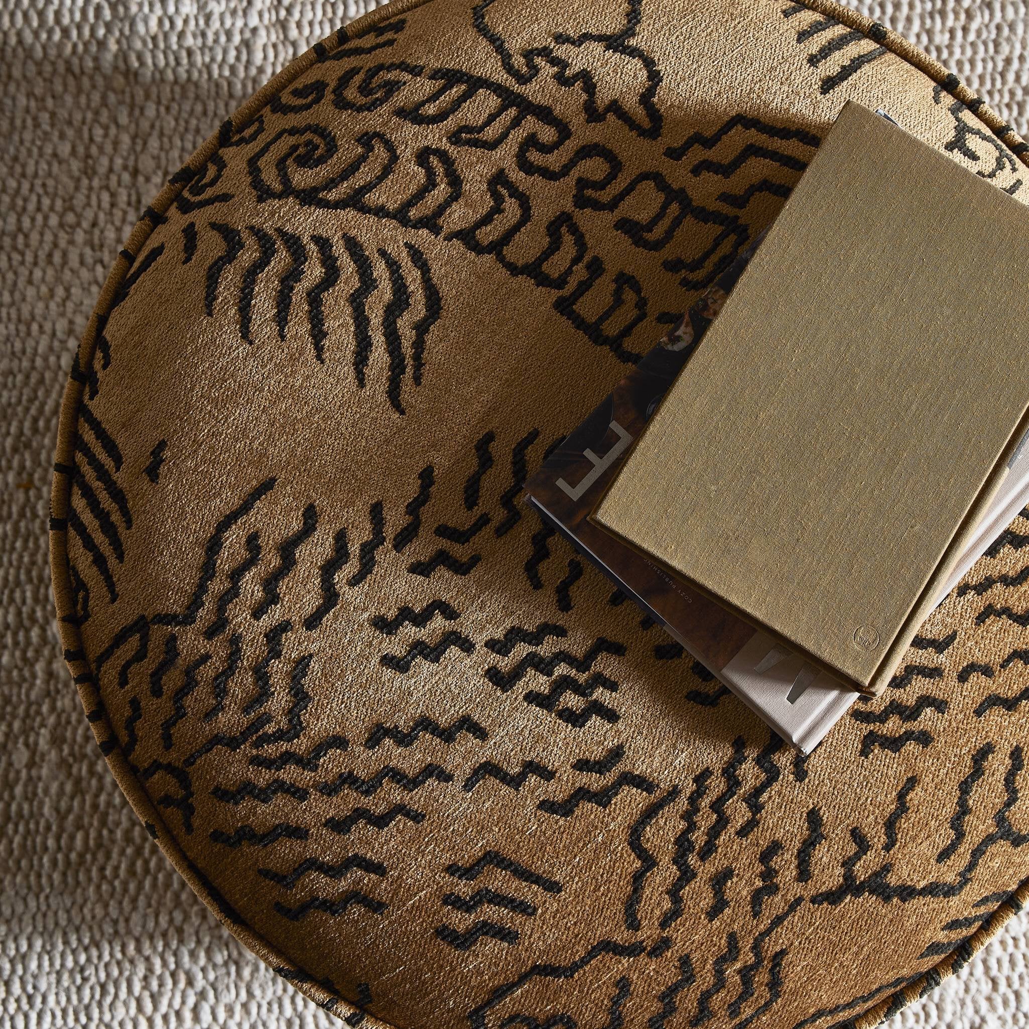 Sinclair Round Ottoman - Balkan Ochre