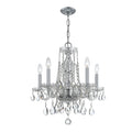 Traditional Crystal 18'' Hand Cut Crystal Polished Chrome Chandelier