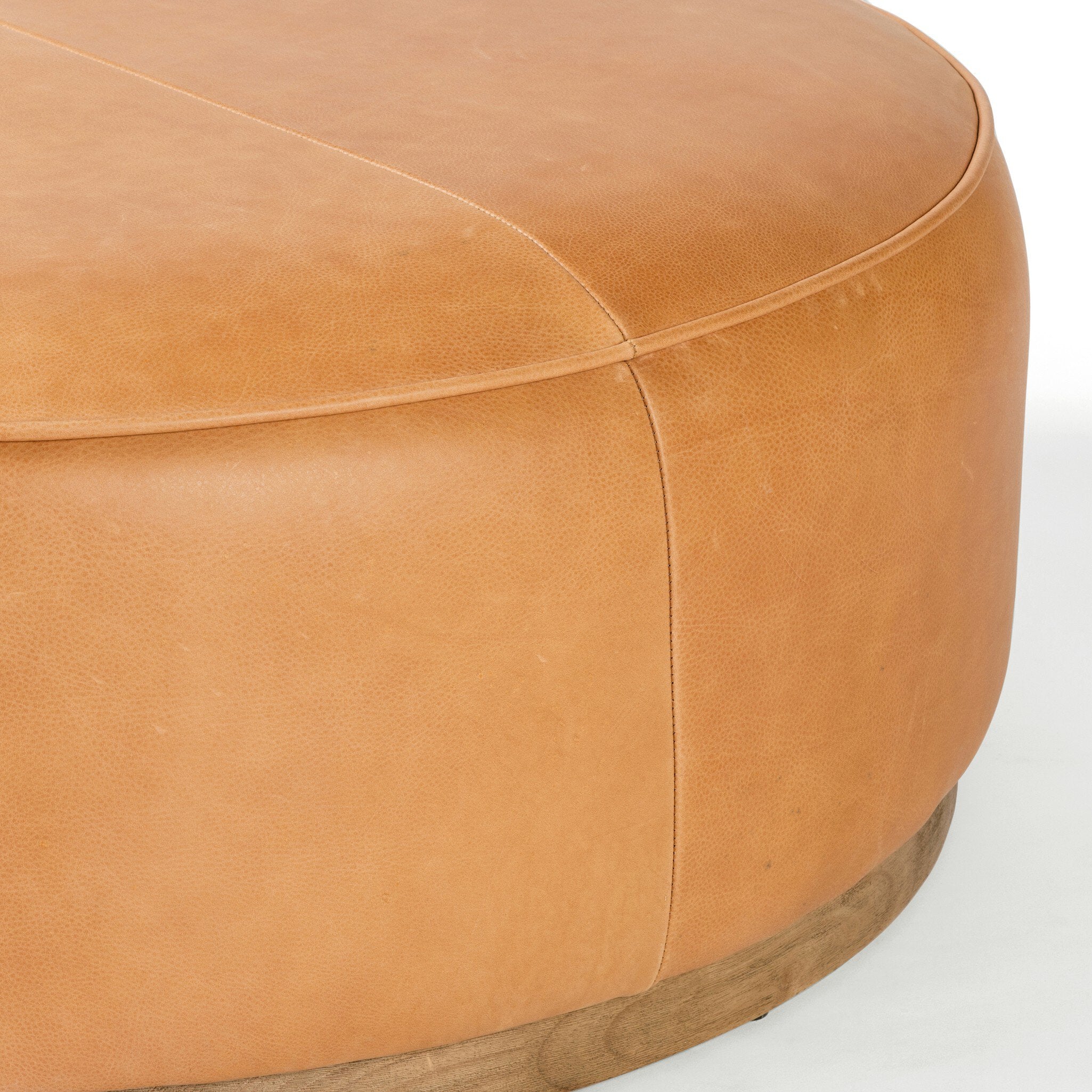 Sinclair Large Round Ottoman - Palermo Butterscotch