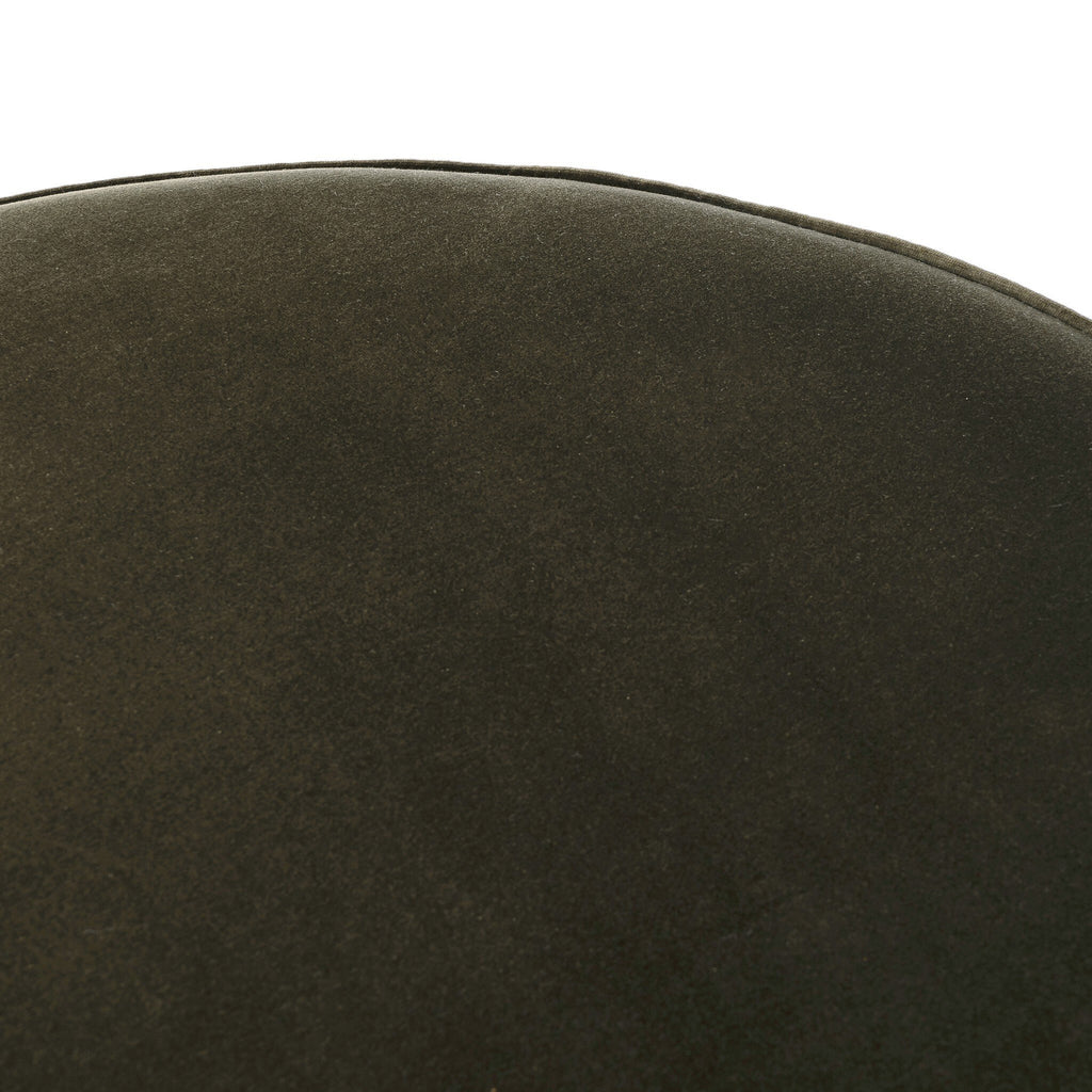 Sinclair Large Round Ottoman - Surrey Olive