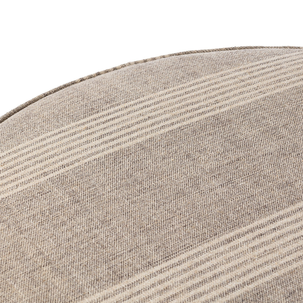 Sinclair Large Round Ottoman - Manchester Flint