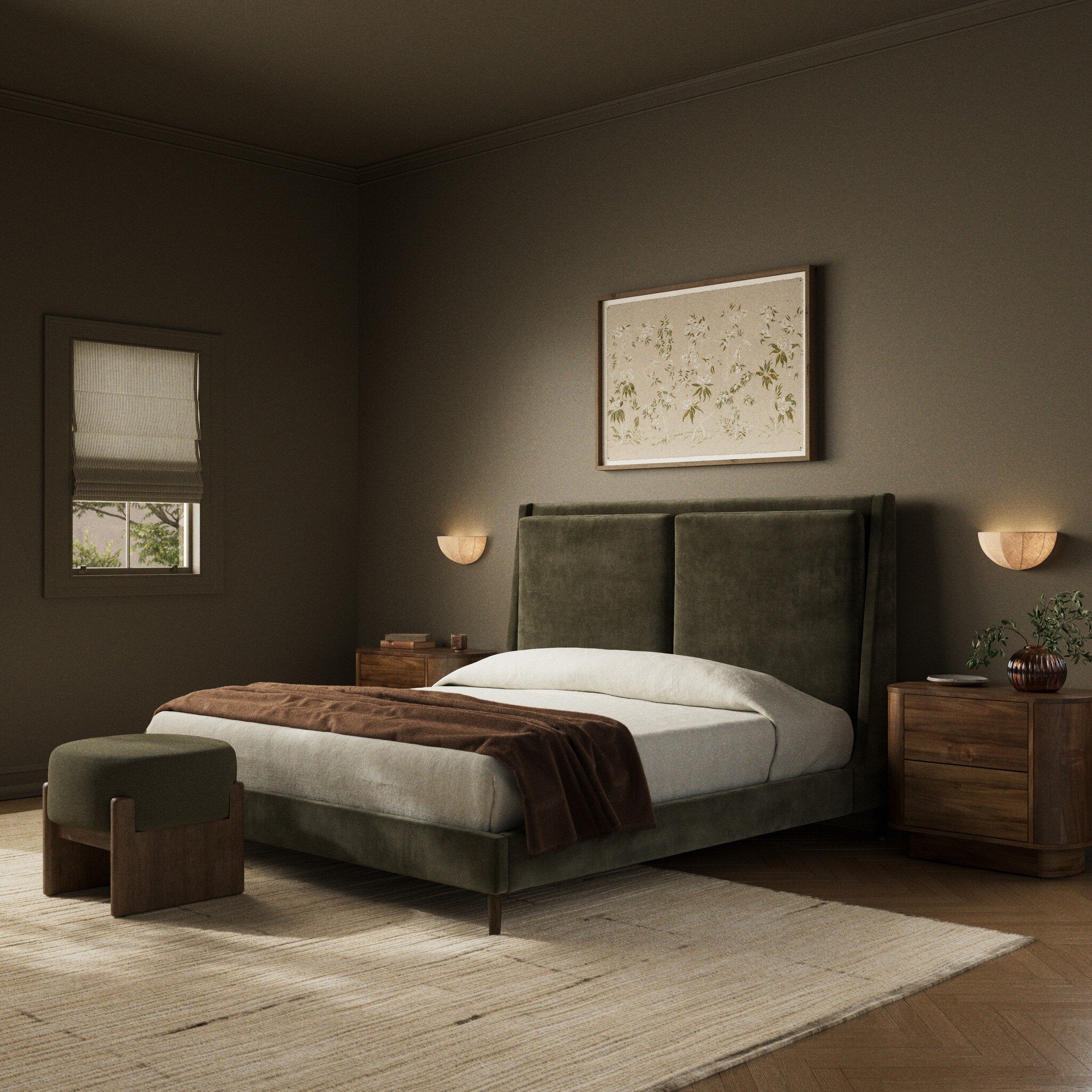 Potter Bed - Surrey Olive | King