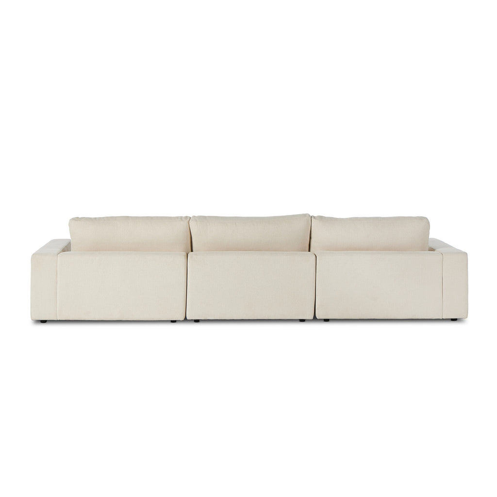 Bloor 3-Piece Sectional & Ottoman - Clairmont Ivory