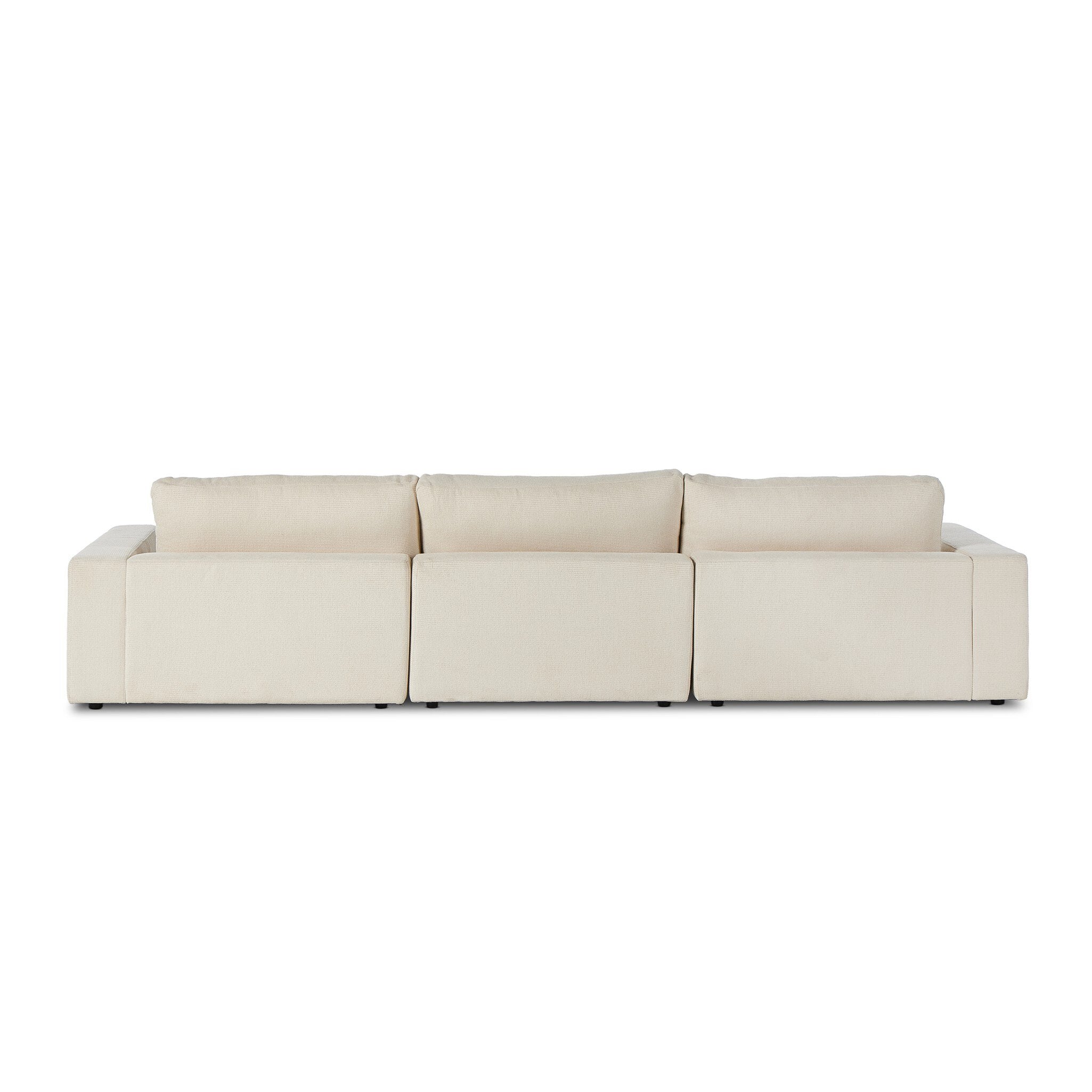Bloor 3-Piece Sectional & Ottoman - Clairmont Ivory