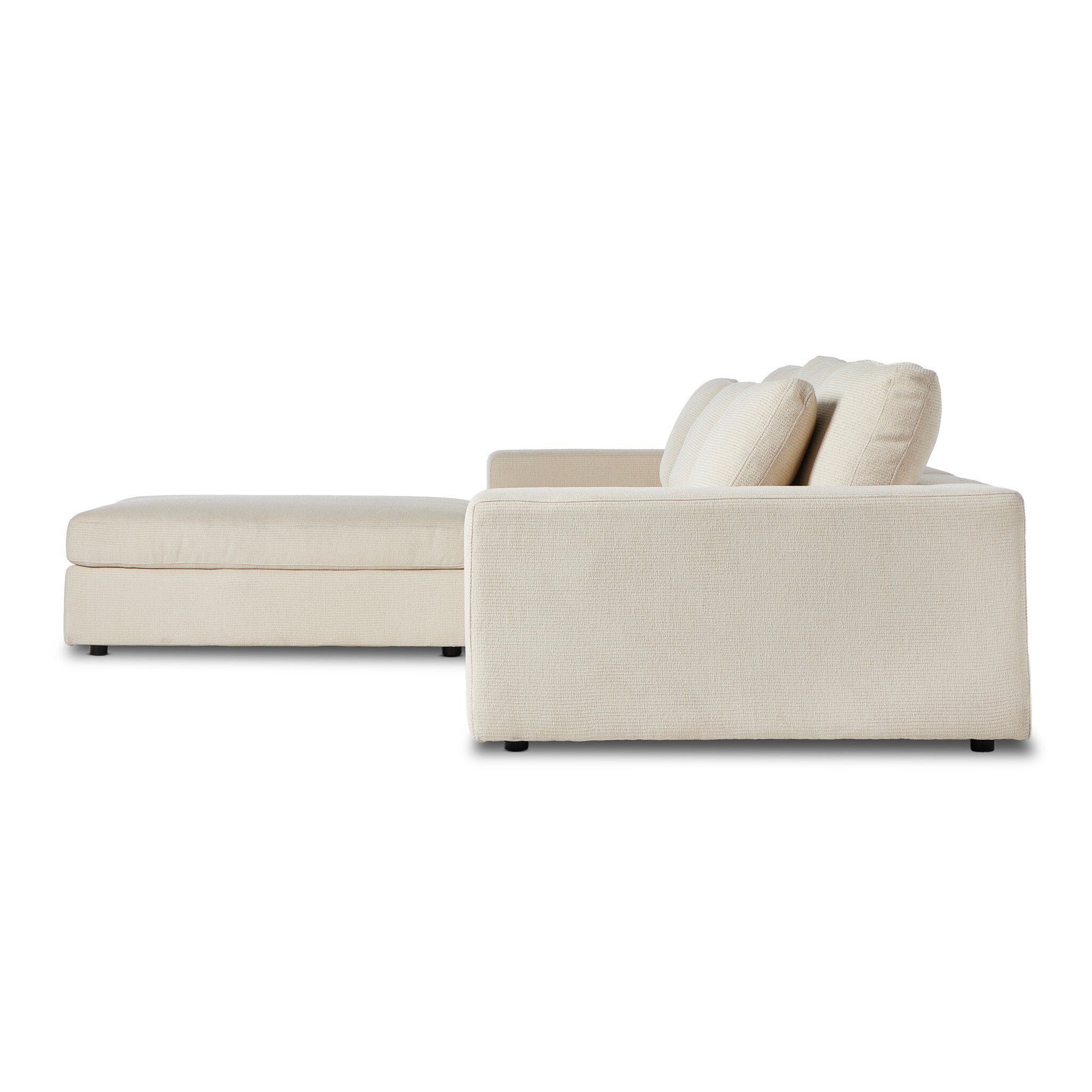 Bloor 3-Piece Sectional & Ottoman - Clairmont Ivory