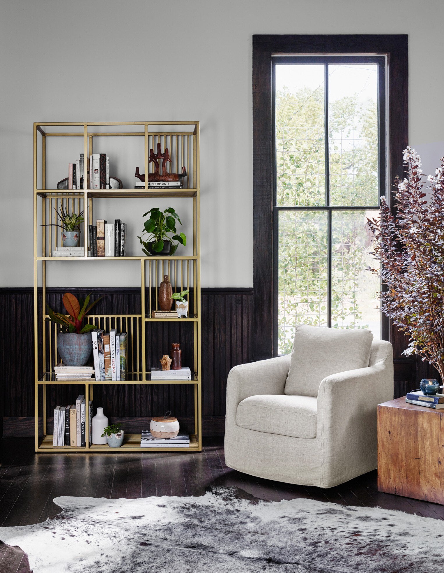 Banks Slipcover Swivel Chair - Cambric Ivory