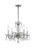 Traditional Crystal 15'' Hand Cut Crystal Polished Chrome Chandelier