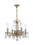 Traditional Crystal 15'' Swarovski Spectra Crystal Polished Brass Chandelier