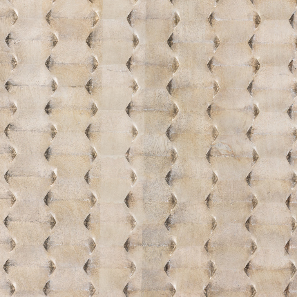 Raffael Bar Cabinet - Carved Stonewash Grey Mango