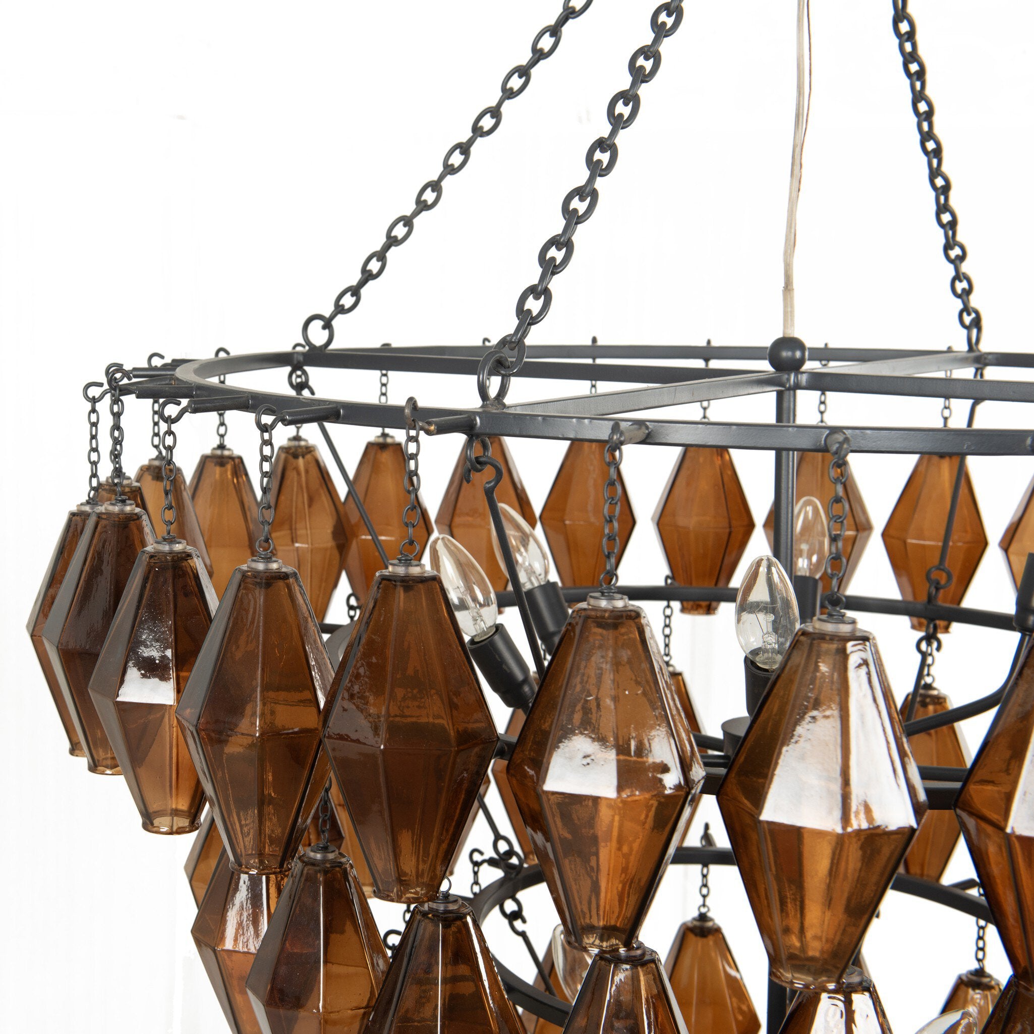 Adeline Large Round Chandelier - Antiqued Iron