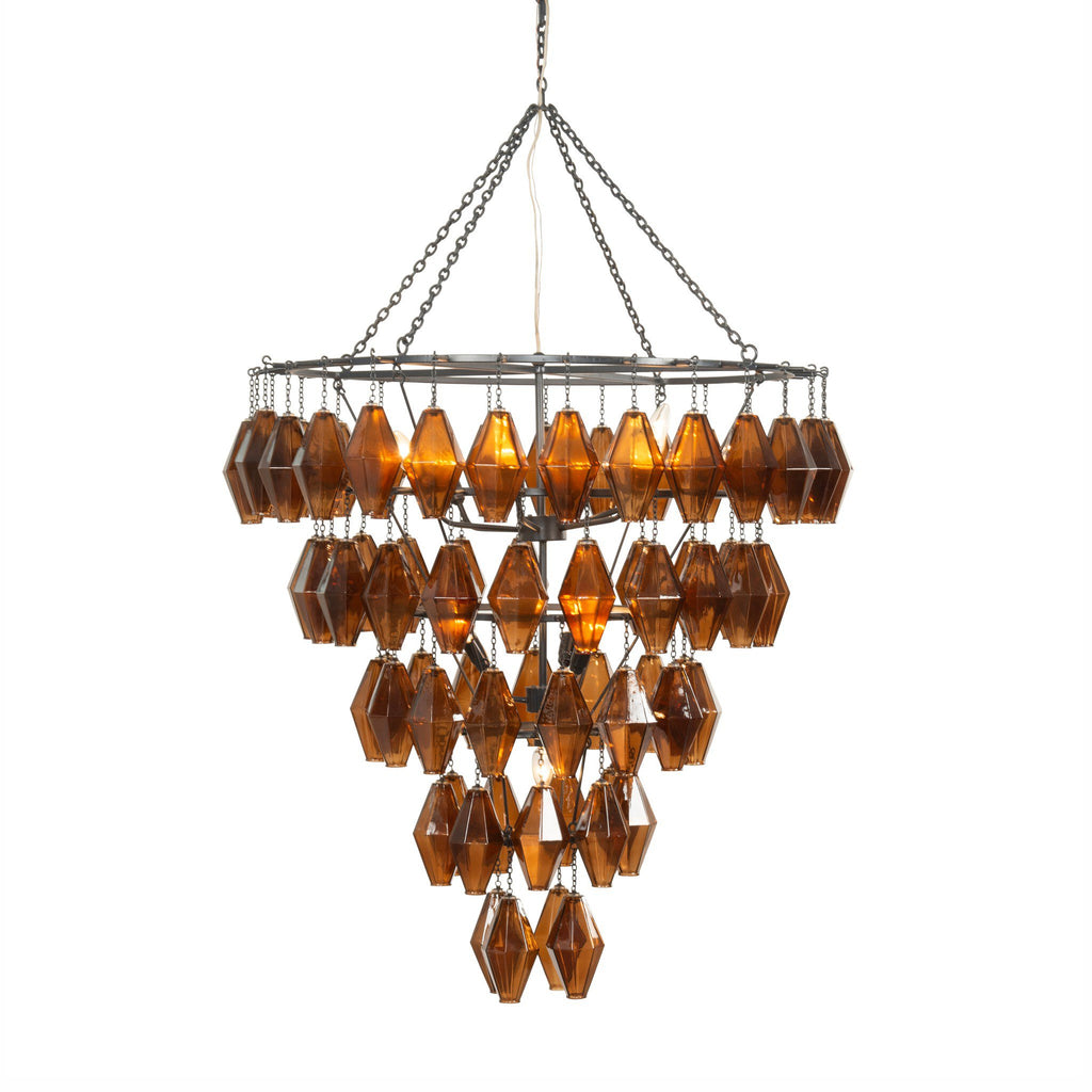Adeline Large Round Chandelier - Antiqued Iron