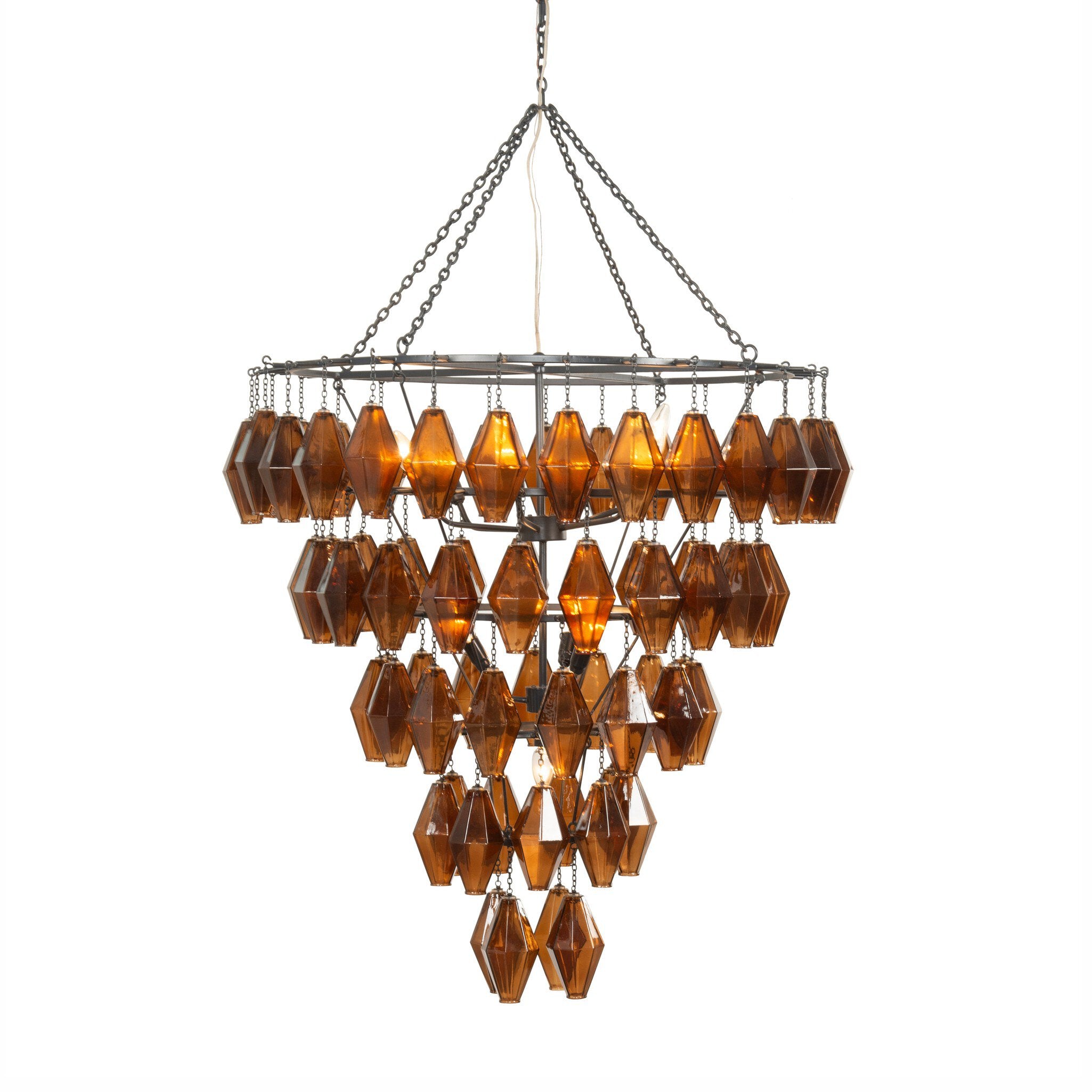 Adeline Large Round Chandelier - Antiqued Iron