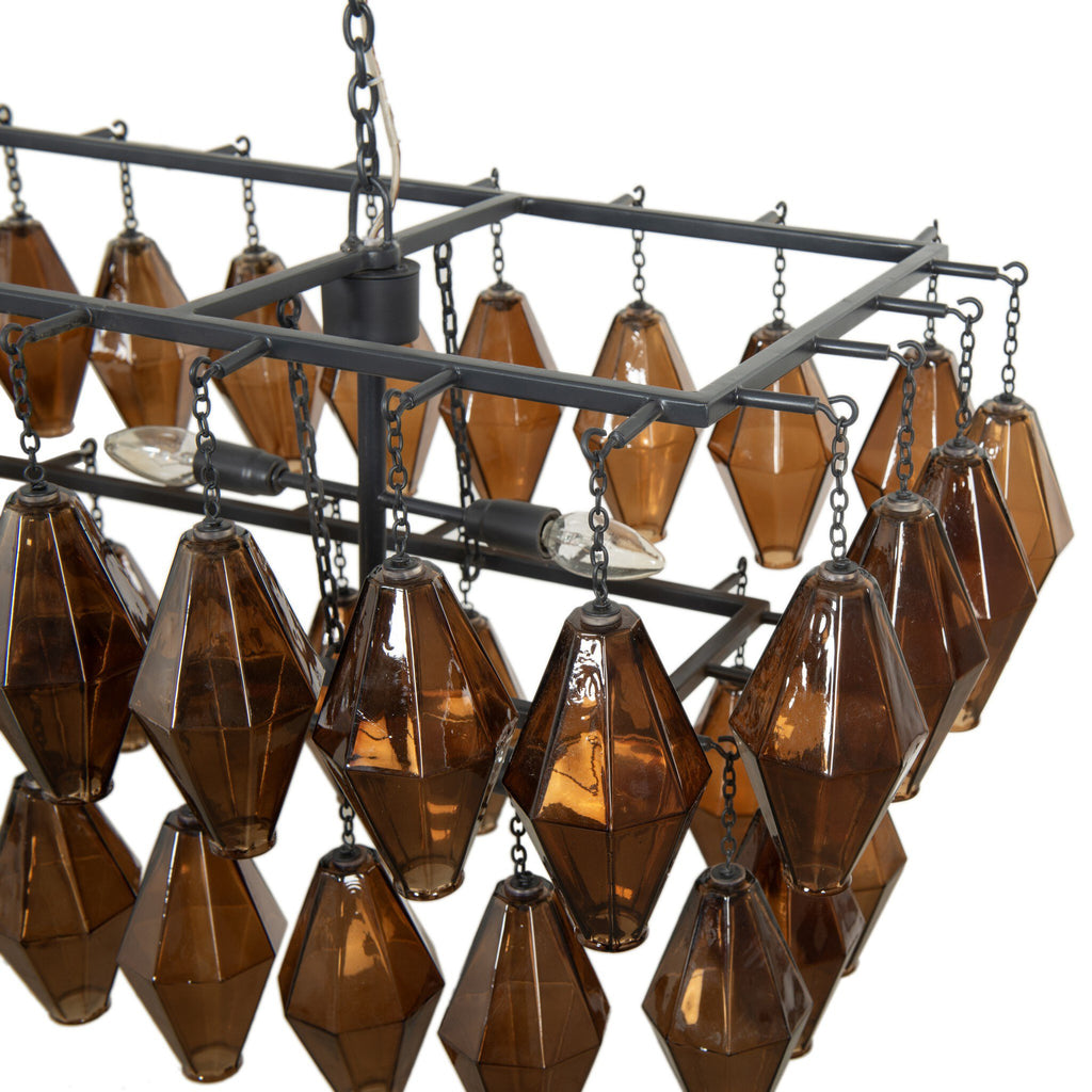 Adeline Rectangular Chandelier - Antiqued Iron