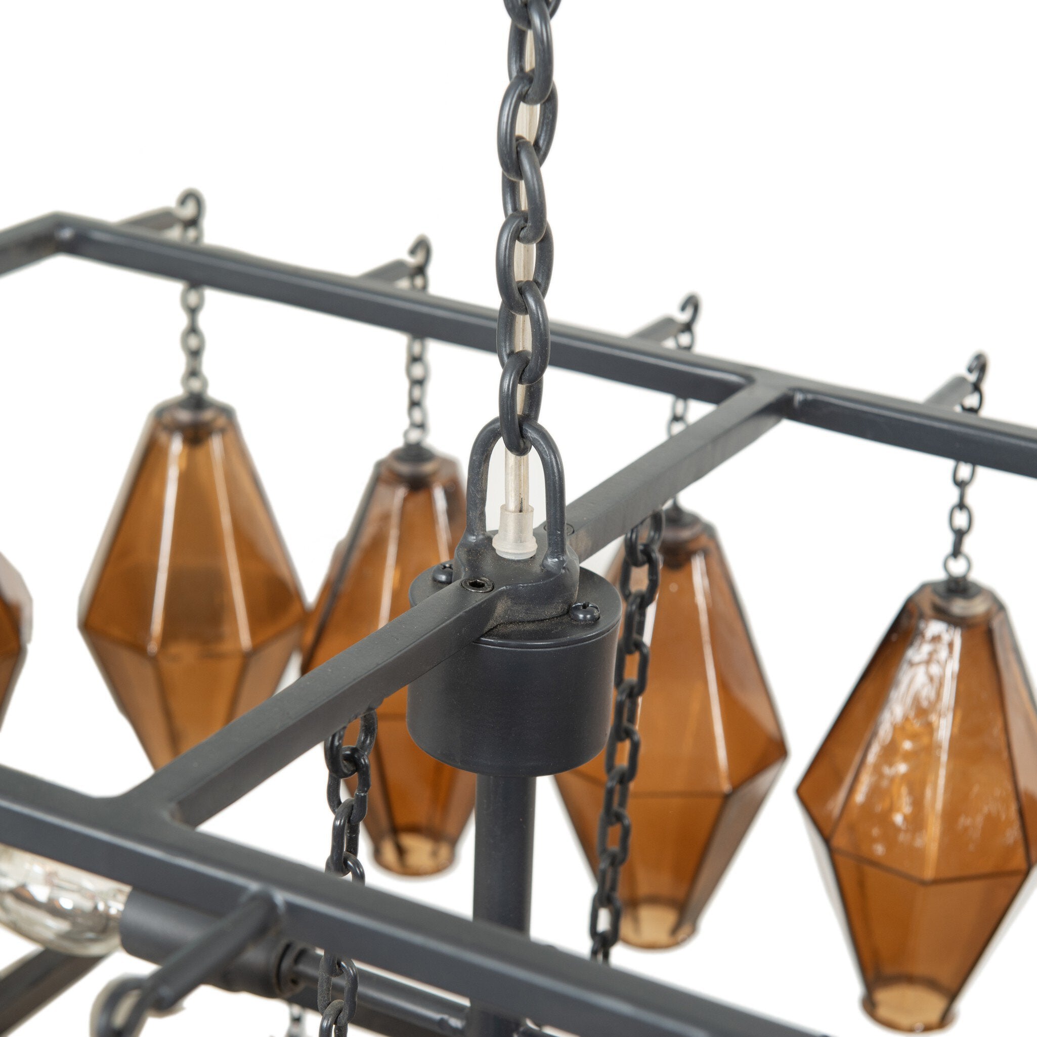 Adeline Rectangular Chandelier - Antiqued Iron
