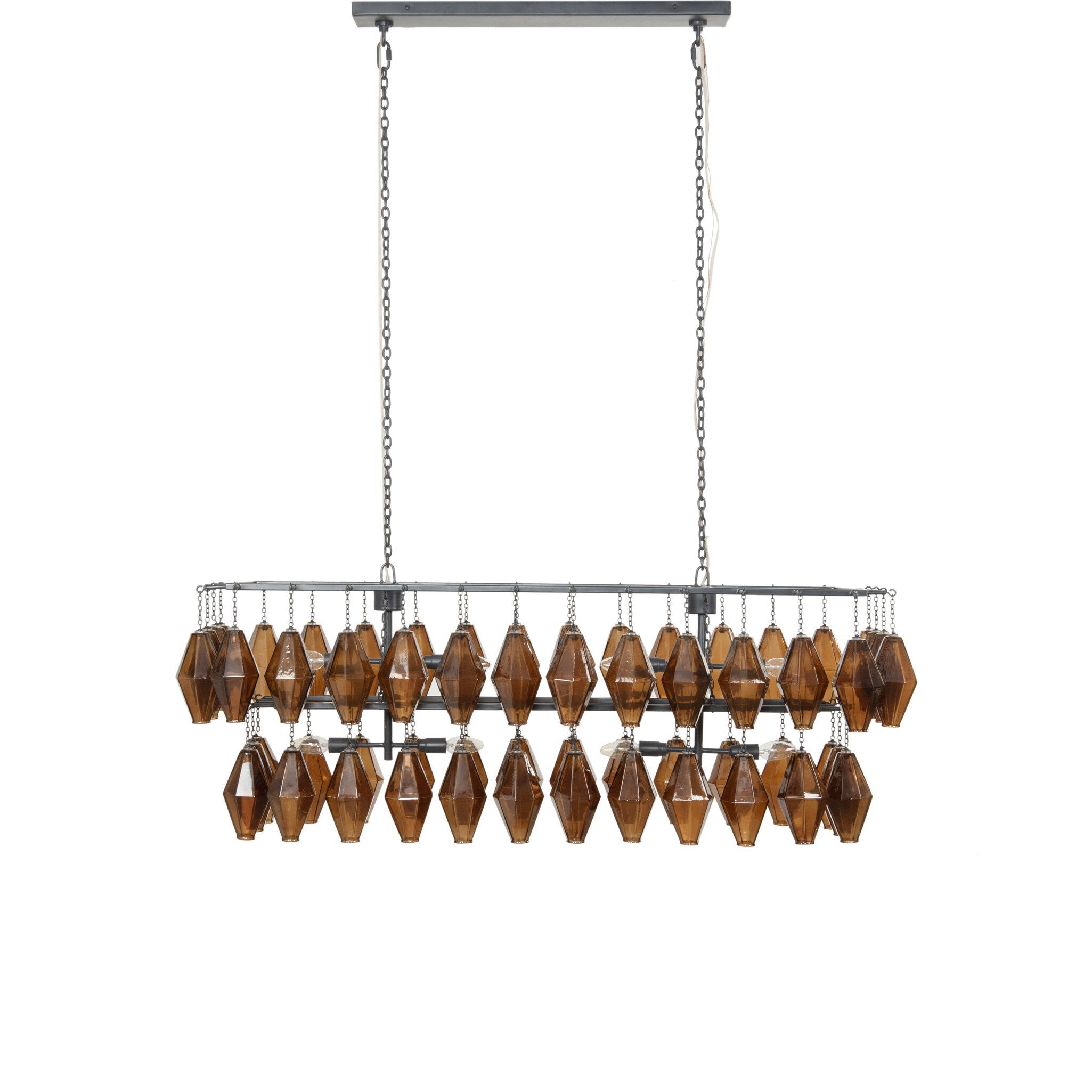 Adeline Rectangular Chandelier - Antiqued Iron