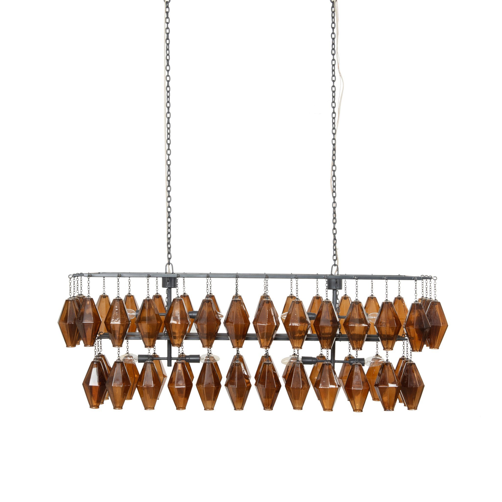 Adeline Rectangular Chandelier - Antiqued Iron