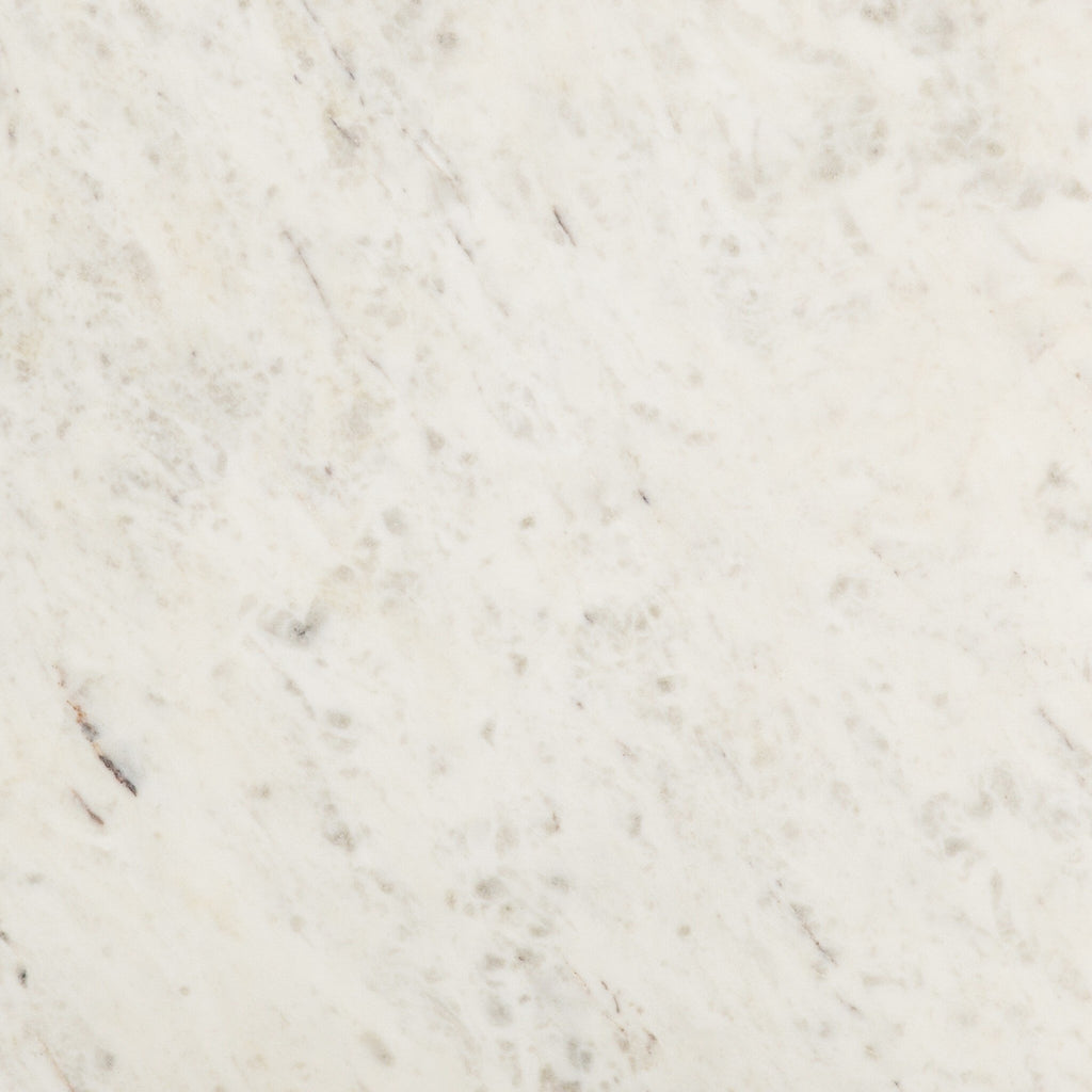 Felix Nightstand - Polished White Marble | Antique Brass