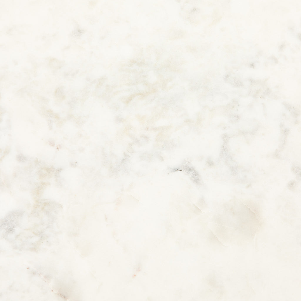 Felix Nightstand - Polished White Marble | Hammered Grey