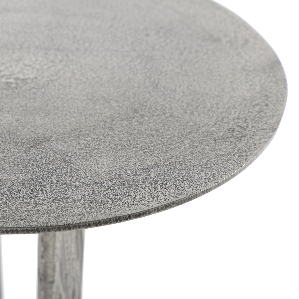Douglas End Table - Raw Antique Nickel