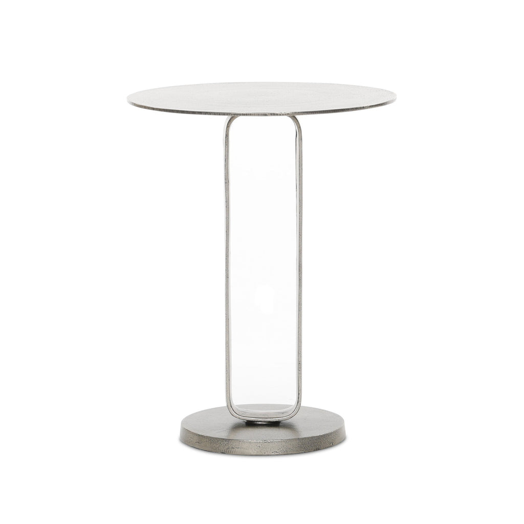 Douglas End Table - Raw Antique Nickel