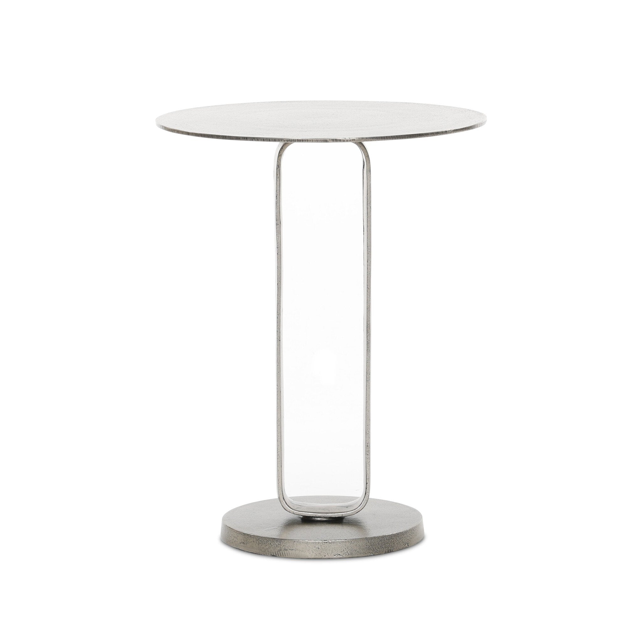 Douglas End Table - Raw Antique Nickel