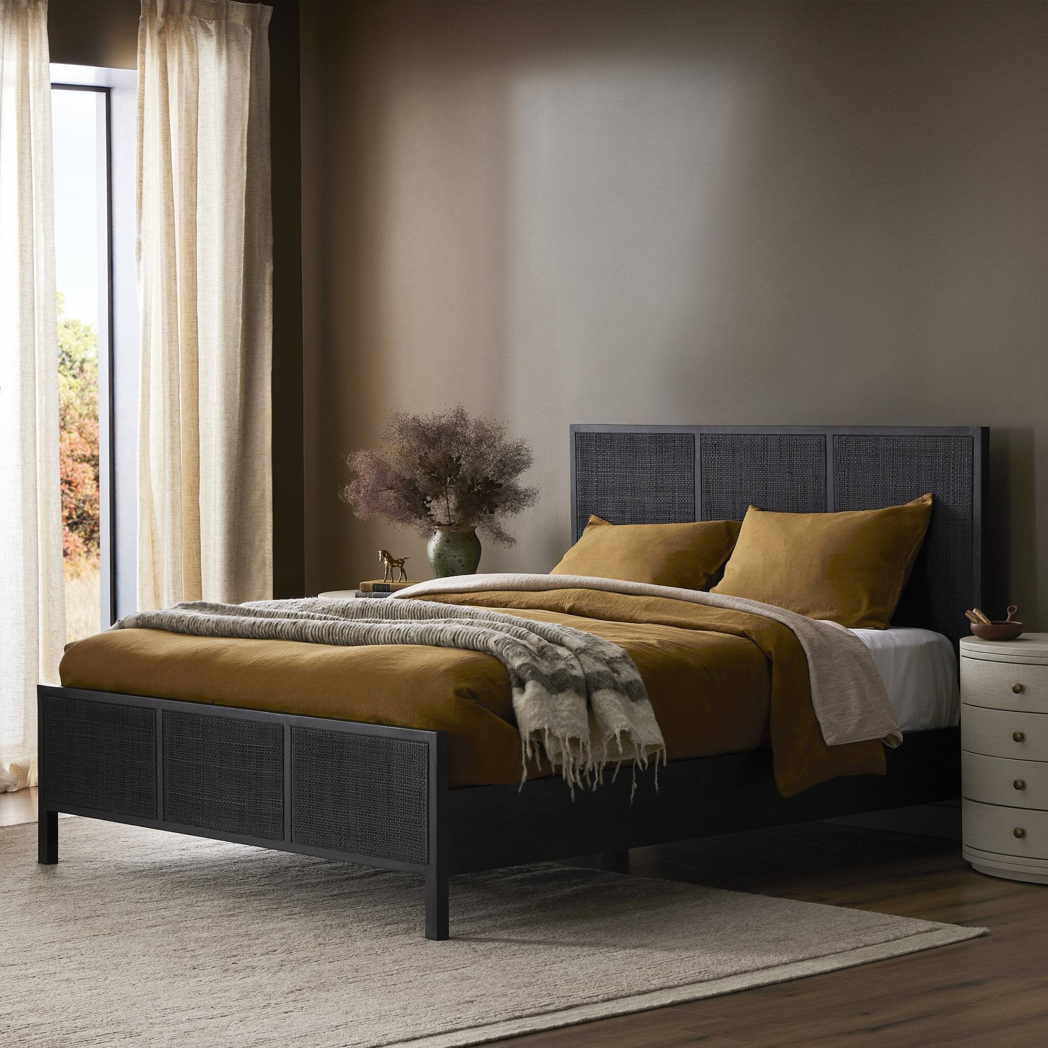 Sydney Bed - Black Wash | Queen