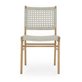 Delmar Outdoor Dining Chair - Ivory Rope | Natural Teak