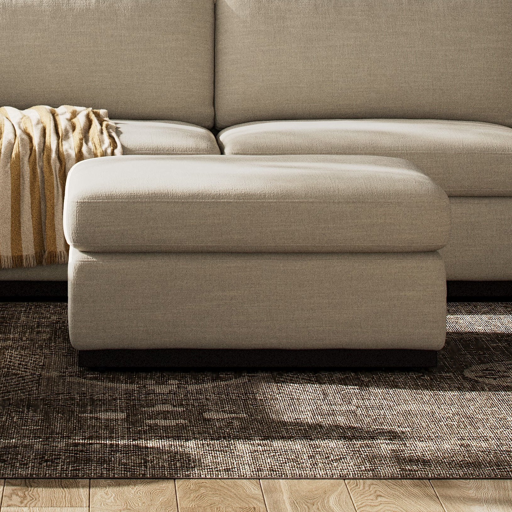 Colt Sectional Ottoman - Savoy Parchment